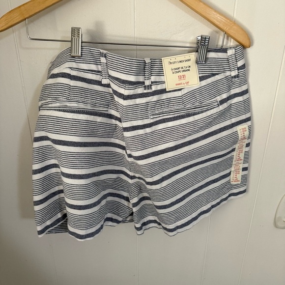 GAP Women's Striped Navy and White Shorts - Picture 2 of 4